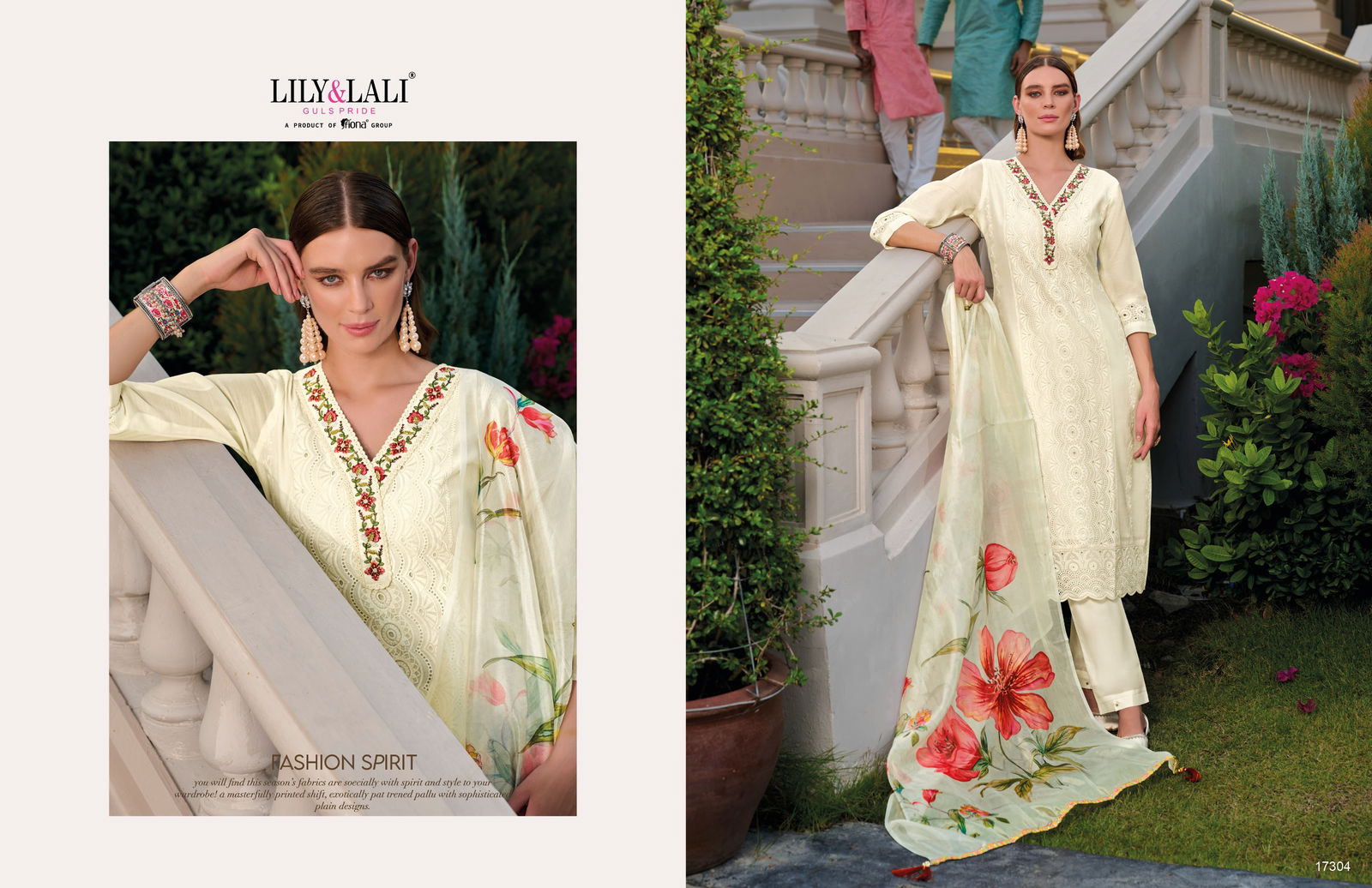 Rozan By Lily And Lali Schiffli Work Designer Kurti With Bottom Dupatta Wholesalers In Delhi
